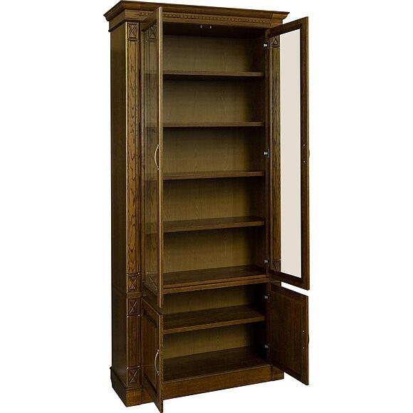 Набор мебели для библиотеки «Верди Классик» П3.0487.2.03, Материал: массив дуба, Цвет: Черешня с золочением