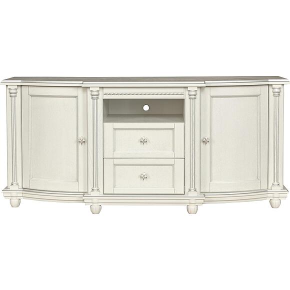 Тумба ТВ «Валенсия Д Классик» П3.0591.0.10, Материал: массив дуба, Цвет: Слоновая кость с серебром