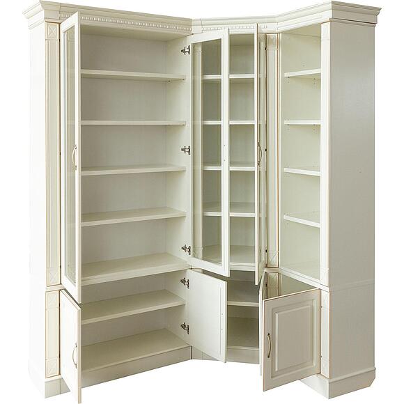 Набор мебели для библиотеки «Верди Классик» П3.0487.2.05, Материал: массив дуба, Цвет: Слоновая кость с золочением (8C3A8753-kopiya-1.jpg) Набор мебели для библиотеки «Верди Классик» П3.0487.2.05, Материал: массив дуба, Цвет: Слоновая кость с золочением