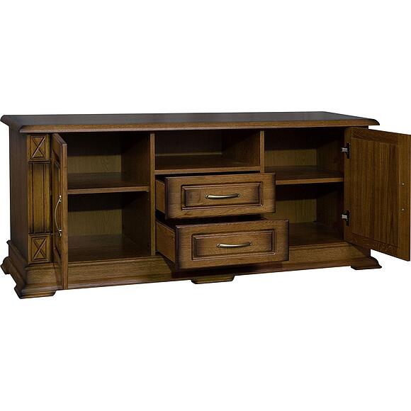 Тумба ТВ «Верди Классик» П1.0487.0.10, Материал: массив дуба, Цвет: Дуб рустикаль с патинированием (4J4A0288.jpg) Тумба ТВ «Верди Классик» П1.0487.0.10, Материал: массив дуба, Цвет: Дуб рустикаль с патинированием