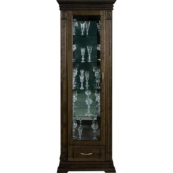 Шкаф-витрина «Верди Классик» П1.0487.0.11-01, Материал: массив дуба, Цвет: Венге (Shkaf-s-vitrinoy-Verdi-Lux_1z-P487-11z-01-venge-2.jpg) Шкаф-витрина «Верди Классик» П1.0487.0.11-01, Материал: массив дуба, Цвет: Венге