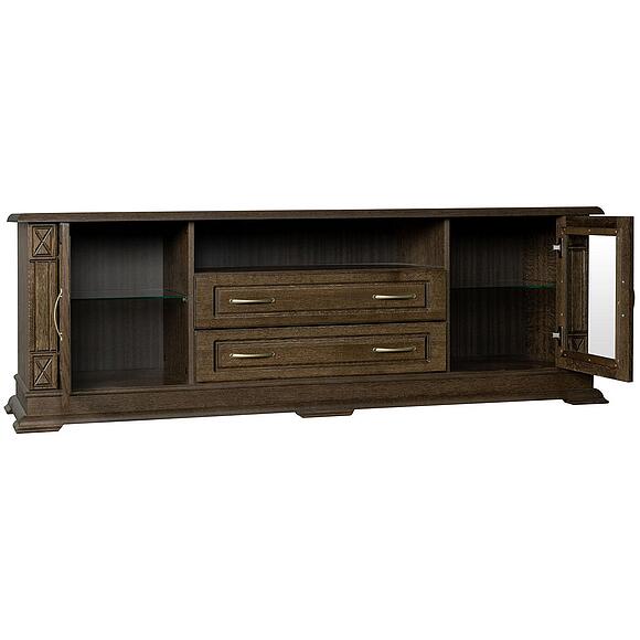 Тумба ТВ «Верди Классик» П1.0487.0.46, Материал: массив дуба, Цвет: Табак (Tumba_VerdiLuxTV22_P487-46_tabak.jpg) Тумба ТВ «Верди Классик» П1.0487.0.46, Материал: массив дуба, Цвет: Табак