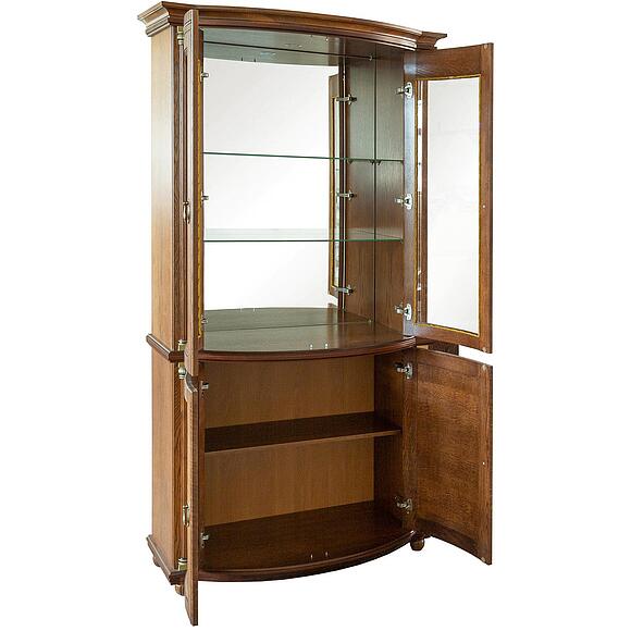 Шкаф комбинированный 2д «Валенсия Д Классик» П3.0591.0.02, Материал: массив дуба, Цвет: Античная бронза