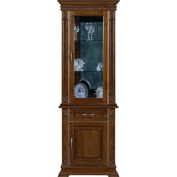 Шкаф комбинированный «Верди Классик» П1.0487.0.34, Материал: массив дуба, Цвет: Черешня с золочением (Shkaf_kombinirovannii_Verdi_Luks_1z_P487-34z_chereshnya_s_zolochenie.jpg) Шкаф комбинированный «Верди Классик» П1.0487.0.34, Материал: массив дуба, Цвет: Черешня с золочением