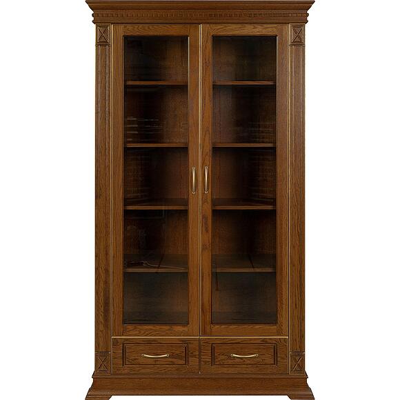 Шкаф 2д «Верди Классик» П1.0487.0.27, Материал: массив дуба, Цвет: Черешня с золочением