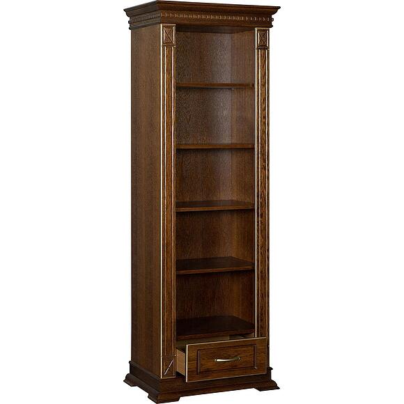 Стеллаж «Верди Классик» П1.0487.0.17, Материал: массив дуба, Цвет: Черешня с золочением (8C3A2007-kopiya.jpg) Стеллаж «Верди Классик» П1.0487.0.17, Материал: массив дуба, Цвет: Черешня с золочением