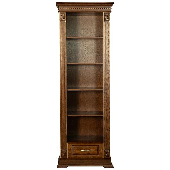 Стеллаж «Верди Классик» П1.0487.0.17, Материал: массив дуба, Цвет: Черешня с золочением