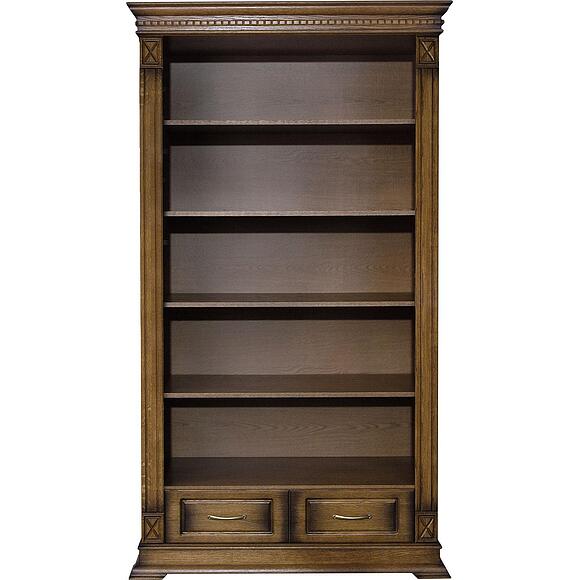 Стеллаж 2д «Верди Классик» П1.0487.0.22, Материал: массив дуба, Цвет: Дуб рустикаль с патинированием (4J4A0402.jpg) Стеллаж 2д «Верди Классик» П1.0487.0.22, Материал: массив дуба, Цвет: Дуб рустикаль с патинированием