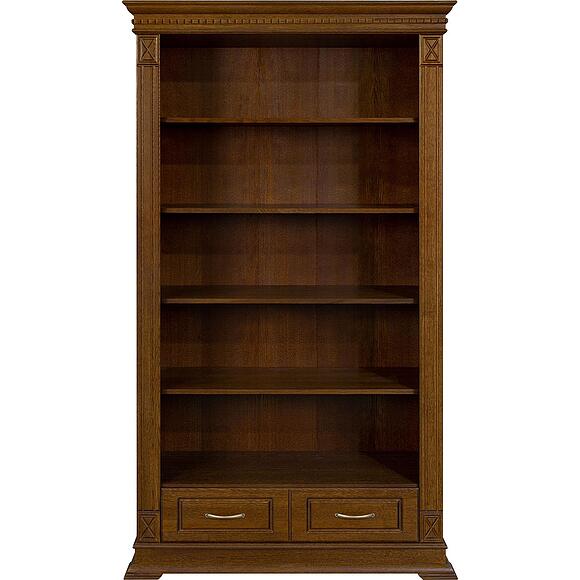 Стеллаж 2д «Верди Классик» П1.0487.0.22, Материал: массив дуба, Цвет: Черешня (Shkaf_Verdi_Luks_2_P487-22_chereshn-1.jpg) Стеллаж 2д «Верди Классик» П1.0487.0.22, Материал: массив дуба, Цвет: Черешня