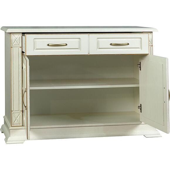 Тумба «Верди Классик» П1.0487.0.02, Материал: массив дуба, Цвет: Слоновая кость с золочением