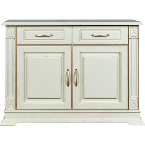 Тумба «Верди Классик» П1.0487.0.02, Материал: массив дуба, Цвет: Слоновая кость с золочением