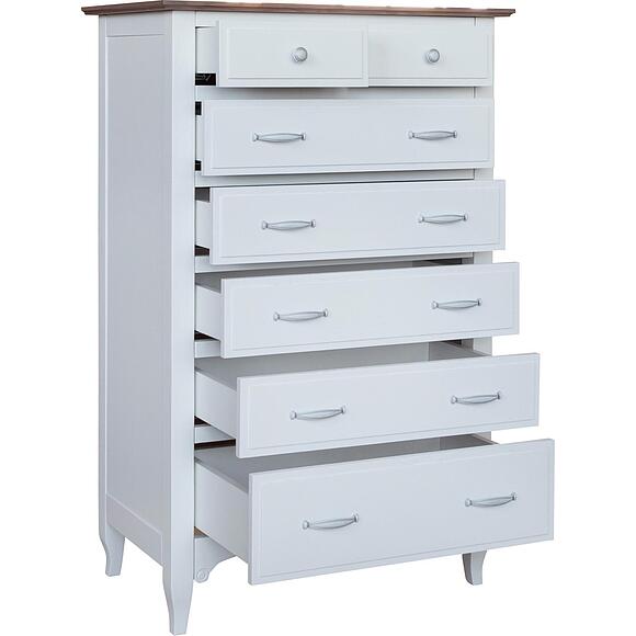 Комод «Кармен Прованс» П3.0581.1.04, Материал: массив дуба, Цвет: Молоко+Дуб Сахара