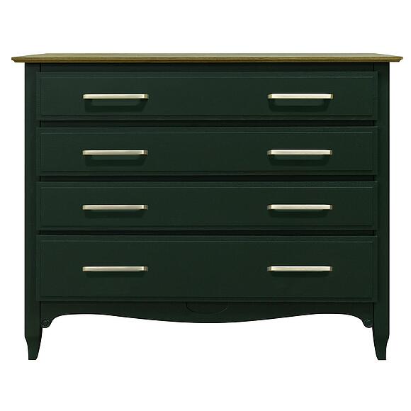 Комод «Кармен Прованс» П3.0581.1.08, Материал: массив дуба, Цвет: жасыл + рустикалық емен