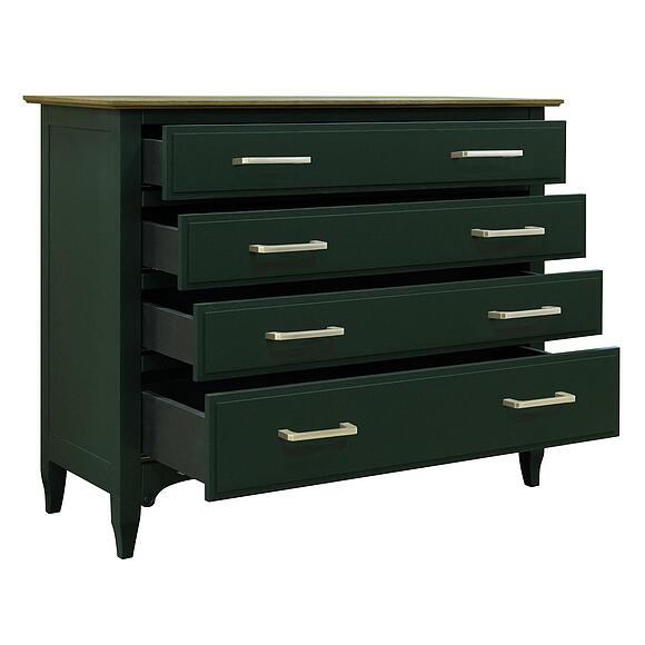 Комод «Кармен Прованс» П3.0581.1.08, Материал: массив дуба, Цвет: жасыл + рустикалық емен