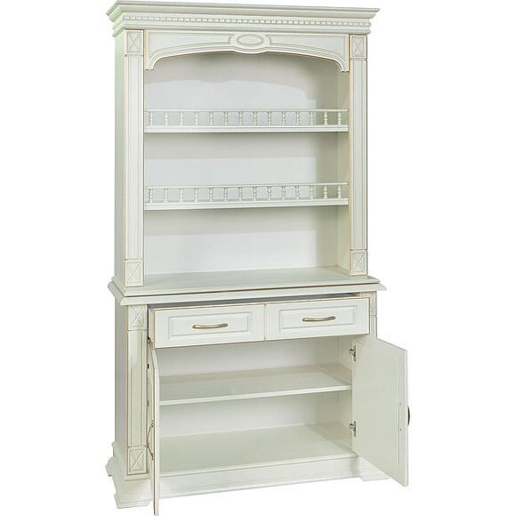 Шкаф комбинированный 2д «Верди Классик» П1.0487.0.41, Материал: массив дуба, Цвет: Слоновая кость с золочением (Shkaf_kombinirovannii_Verdi_Luks_2-1_P487-41_slon_kost_s_zoloch.jpg) Шкаф комбинированный 2д «Верди Классик» П1.0487.0.41, Материал: массив дуба, Цвет: Слоновая кость с золочением