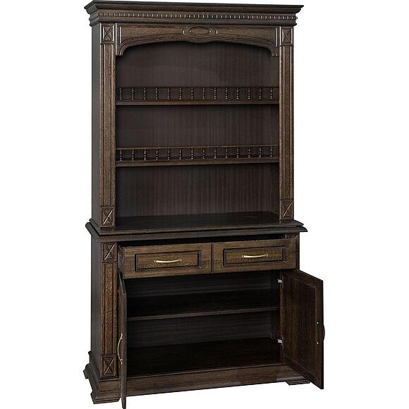 Шкаф комбинированный 2д «Верди Классик» П1.0487.0.41, Материал: массив дуба, Цвет: Венге (Shkaf_kombinirovanii_Verdi_Luks_2-1-_P487-41_venge.jpg) Шкаф комбинированный 2д «Верди Классик» П1.0487.0.41, Материал: массив дуба, Цвет: Венге