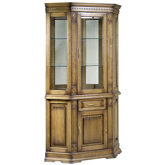 Шкаф комбинированный угловой «Верди Классик» П1.0487.0.18, Материал: массив дуба, Цвет: Дуб рустикаль с патинированием (shkaf_kombinir_verdi_1uz_p487_18z_dub_rustikal_patinir_2.jpg) Шкаф комбинированный угловой «Верди Классик» П1.0487.0.18, Материал: массив дуба, Цвет: Дуб рустикаль с патинированием