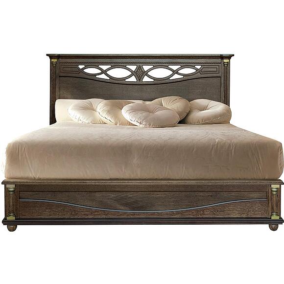 Кровать двойная «Валенсия Д Классик», Материал: массив дуба, Цвет: Табак, Спальное место: 2000x1600 мм, Размер: 2131х1794х1031