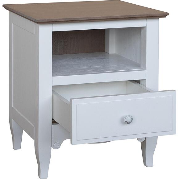 Тумба прикроватная Кармен Прованс» П3.0581.1.03, Материал: массив дуба, Цвет: Молоко+Дуб Сахара