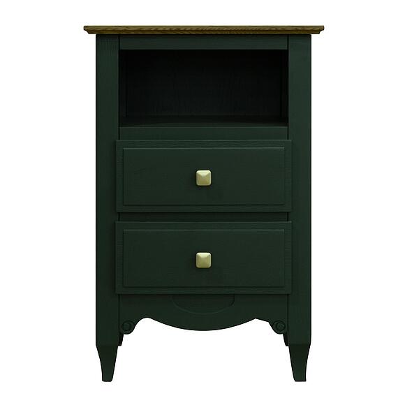 Тумба прикроватная «Кармен Прованс» П3.0581.1.09, Материал: массив дуба, Цвет: жасыл + рустикалық емен