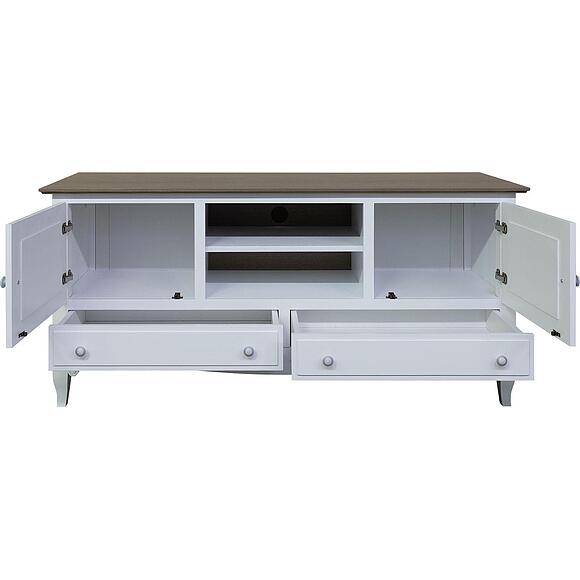 Тумба ТВ «Кармен Прованс» П3.0581.0.07, Материал: массив дуба, Цвет: Молоко+Дуб Сахара