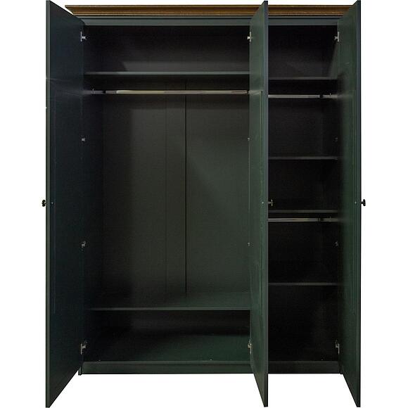 Шкаф для одежды 3д «Кармен Прованс» П3.0581.1.02, Материал: массив дуба, Цвет: жасыл + рустикалық емен