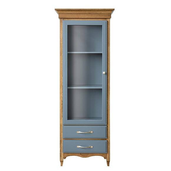 Шкаф с витриной «Кармен Прованс» П3.0581.0.06, Материал: массив дуба, Цвет: Грей + рустикалық емен