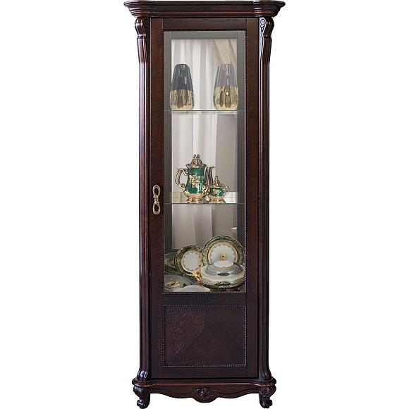 Шкаф-витрина «Алези» П1.350.0.08 (П350.08), Материал: ДСП+шпон, Цвет: Горячий шоколад (Shkaf-vitrina_Alezi_P1-350-0-08_goryachiy-shokolad.jpg) Шкаф-витрина «Алези» П1.350.0.08 (П350.08), Материал: ДСП+шпон, Цвет: Горячий шоколад