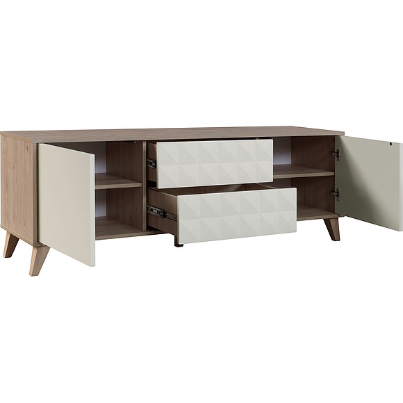 Тумба «Тринити» П6.114.0.02, Цвет: Ваниль + Гикори Кингстон