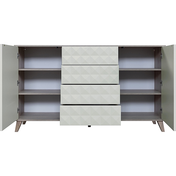 Тумба «Тринити» П6.114.0.05, Цвет: Ваниль + Гикори Кингстон