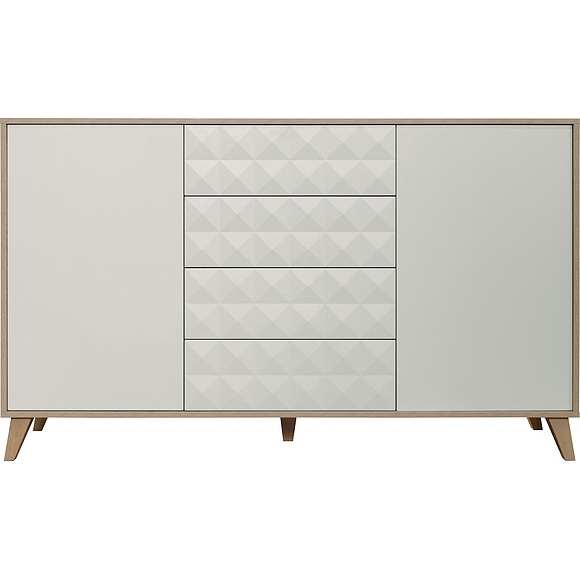 Тумба «Тринити» П6.114.0.05, Цвет: Ваниль + Гикори Кингстон