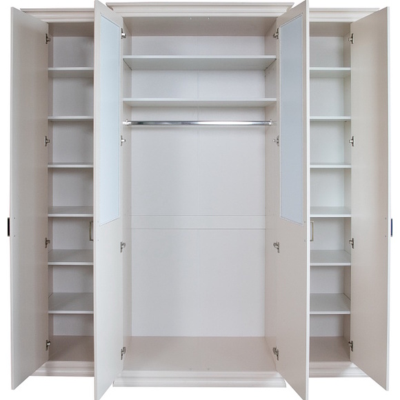 Шкаф для одежды 4д  «Геттисберг Классик» БМ2.0747.1.27-01, Материал: МДФ, облицованная шпоном дуба, Цвет: Пастель