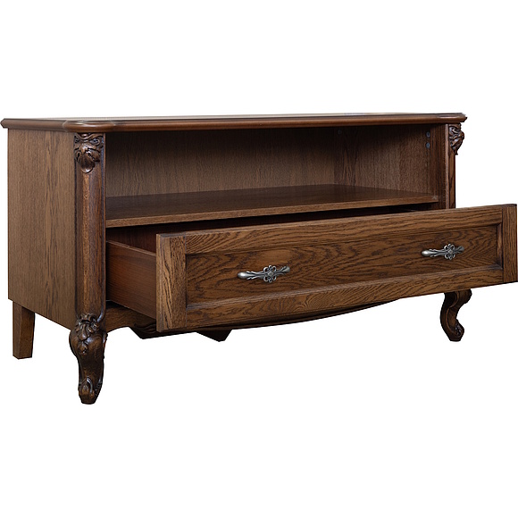 Тумба ТВ «Трезор» П1.987.0.12, Материал: массив дуба, Цвет: Античная бронза