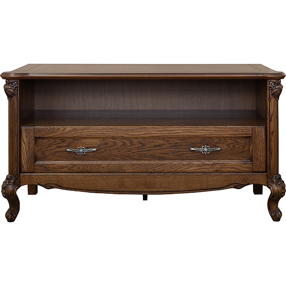 Тумба ТВ «Трезор» П1.987.0.12, Материал: массив дуба, Цвет: Античная бронза