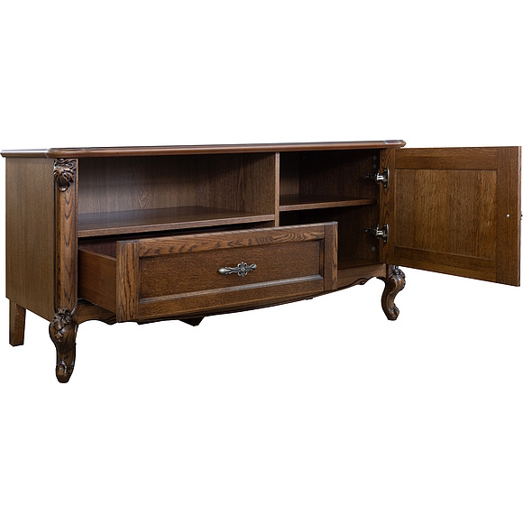 Тумба ТВ «Трезор» П1.987.0.13, Материал: массив дуба, Цвет: Античная бронза