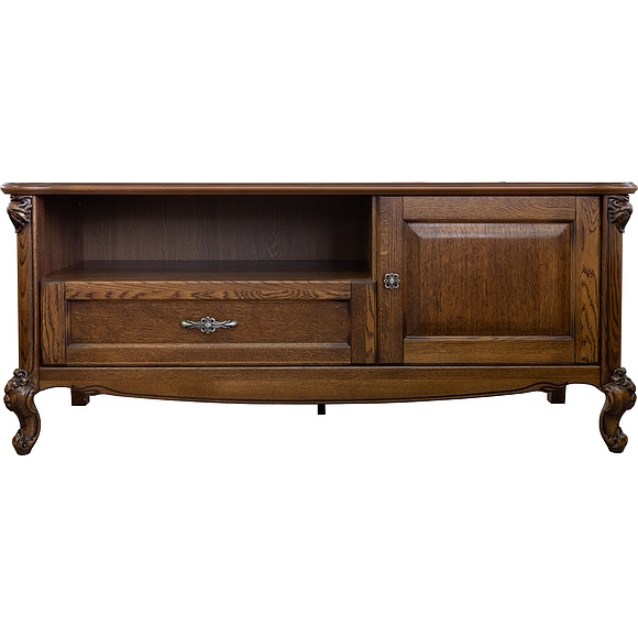 Тумба ТВ «Трезор» П1.987.0.13, Материал: массив дуба, Цвет: Античная бронза