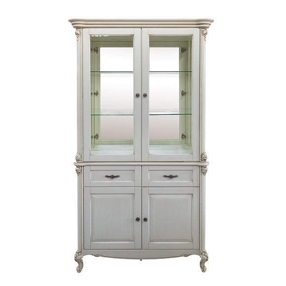 Шкаф комбинированный 2д «Трезор» П1.987.0.03, Материал: массив дуба, Цвет: Королевский шелк