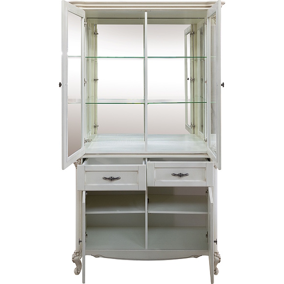 Шкаф комбинированный 2д «Трезор» П1.987.0.03, Материал: массив дуба, Цвет: Королевский шелк