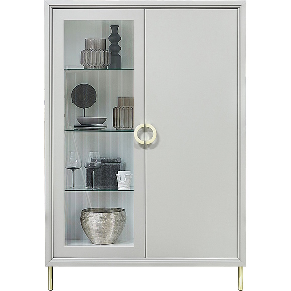 Шкаф 2д «Флора» П6.980.0.03, Материал: ЛДСП, Цвет: Пепел