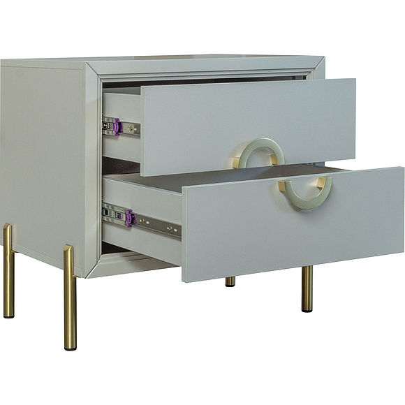 Тумба прикроватная«Флора» П6.980.1.04, Материал: ЛДСП, Цвет: Пепел