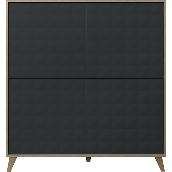 Тумба «Тринити» П6.114.0.04, Цвет: Антрацит + Гикори Кингстон