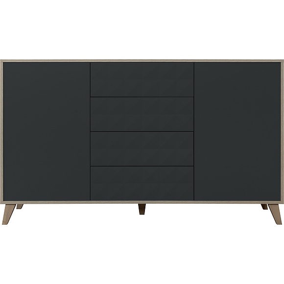 Тумба «Тринити» П6.114.0.05, Цвет: Антрацит + Гикори Кингстон