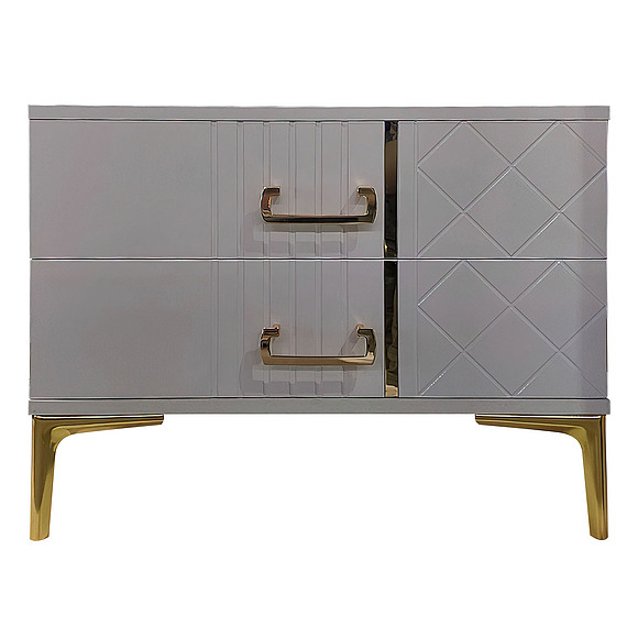 Тумба прикроватная «Стамбул» БМ2.773.1.28(-01), Материал: ЛДСП+МДФ, Цвет: Белый глянец