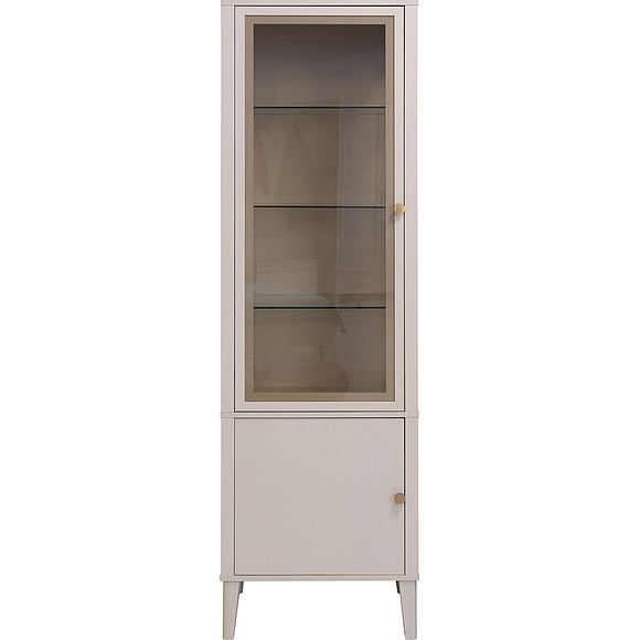 Шкаф с витриной «Эрида»  П7.056.0.17, Материал: ЛДСП, Цвет: Персидский жемчуг