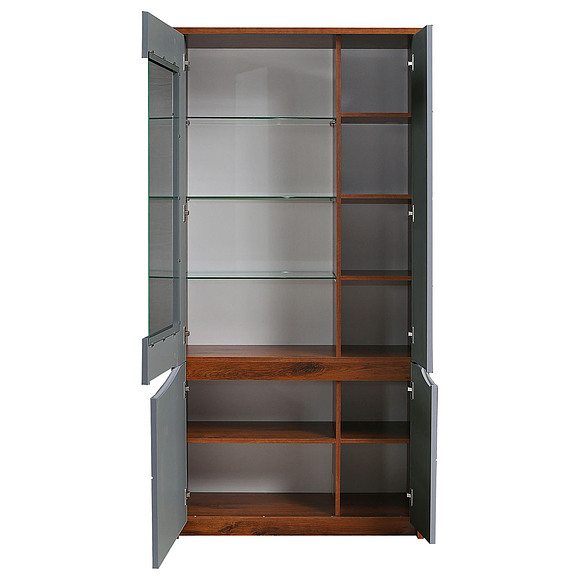 Шкаф «Монако» П6.528.0.05-01, Материал: МДФ+ПВХ, Цвет: Дуб Саттер+Серый Мокко