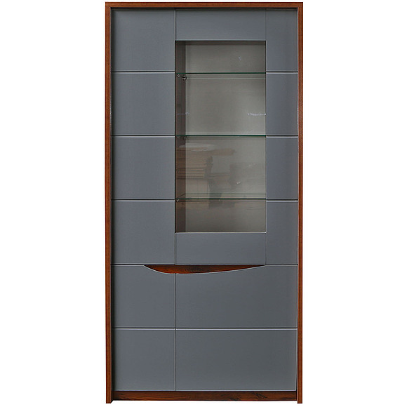 Шкаф «Монако» П6.528.0.05, Материал: МДФ+ПВХ, Цвет: Дуб Саттер+Серый Мокко