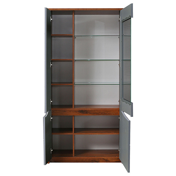 Шкаф «Монако» П6.528.0.05, Материал: МДФ+ПВХ, Цвет: Дуб Саттер+Серый Мокко