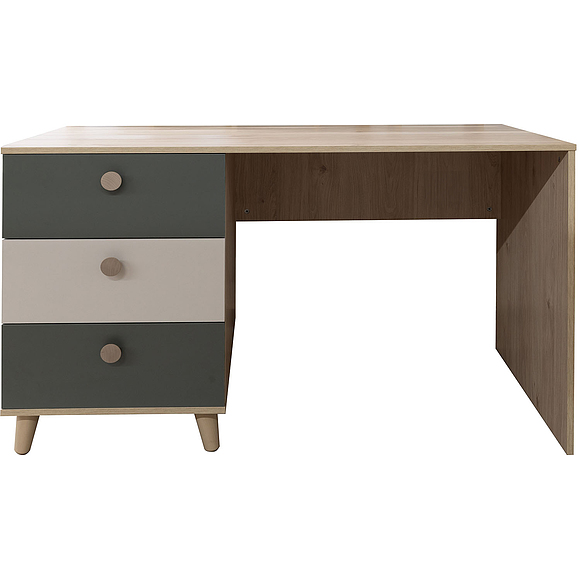 Стол письменный «Вена» П6.115.2.03-01, Материал: ЛДСП, Цвет: Базальт + Персидский жемчуг - Гикори Кингстон