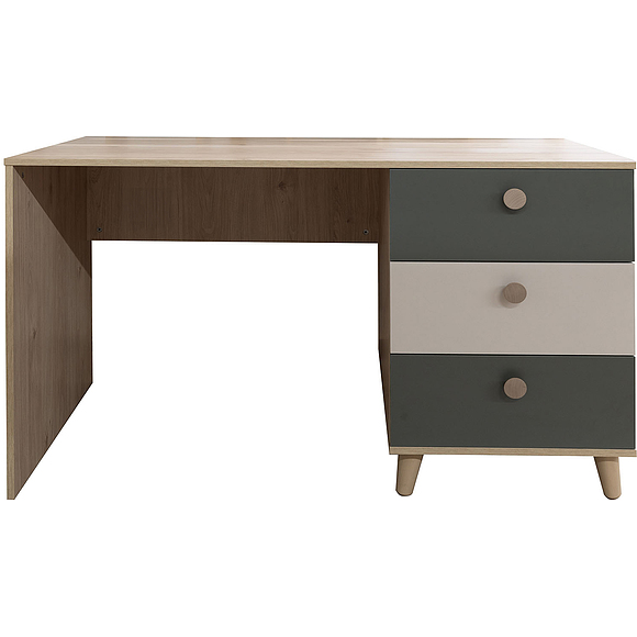 Стол письменный «Вена» П6.115.2.03, Материал: ЛДСП, Цвет: Базальт + Персидский жемчуг - Гикори Кингстон