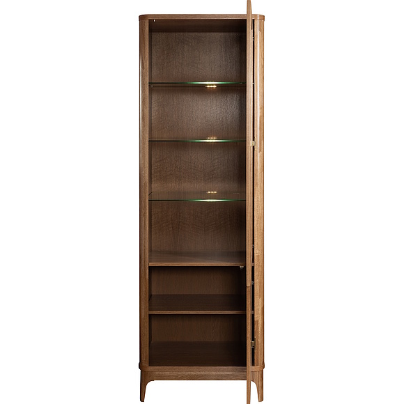 Шкаф-витрина «Армани» П1.135.0.11, Материал: массив (сращенный мебельный щит) дуба, Цвет: Дуб альпийский